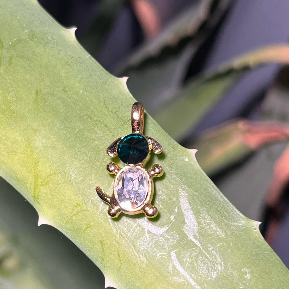 Gold EP May Dog Birthstone Charm